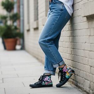 Converse CTAS Unisex Adults Black Psychedelic Sneaker Shoes Sz US M6 W8‎